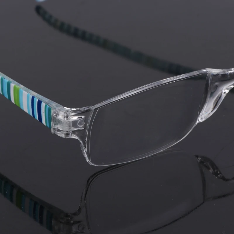 Унисекс полосатый очки для чтения смолы прозрачные линзы пресбиопии очки+ 1,0~+ 4,0