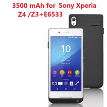 Free shipping New 3500mAh External Backup Battery Charger Case for Sony Xperia Z4 Z3+E6533 E6553 Power Case Charger Power Bank