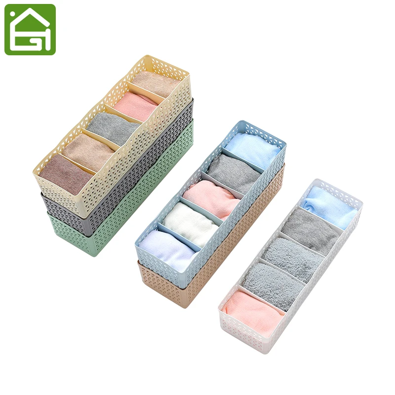 

Plastic Drawer Underwear Socks Storage Closet Divider for Organizer Bras Briefs