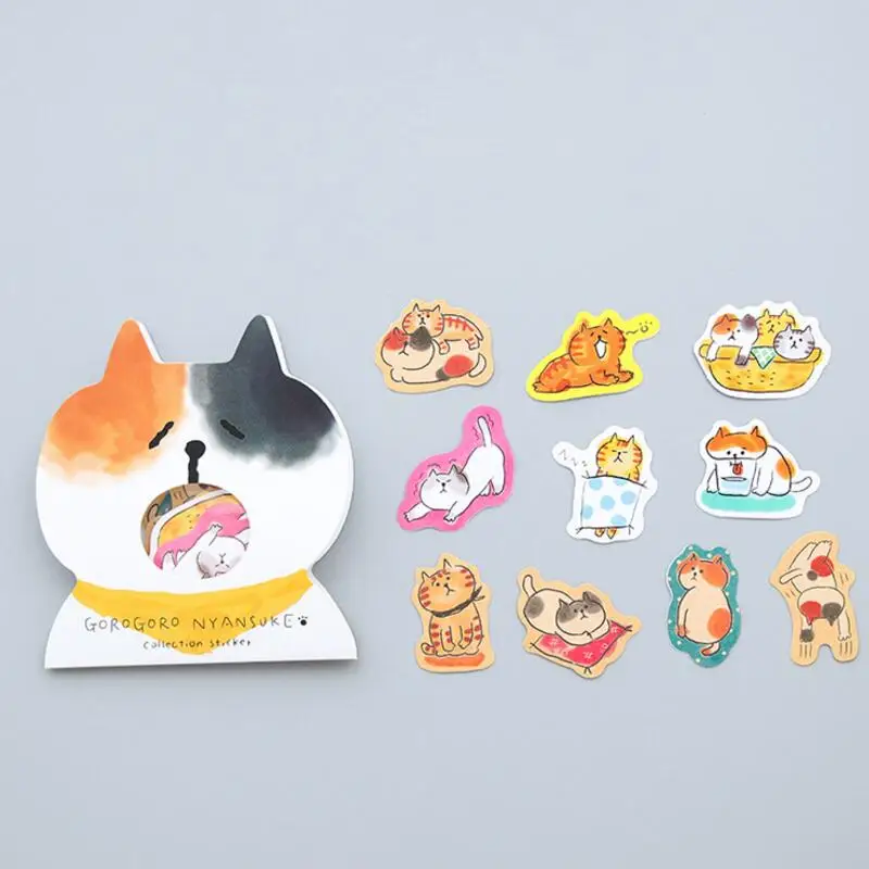 30 шт/пакет Kawaii милый кот блокнот Сделай Сам Скрапбукинг дневник календарь