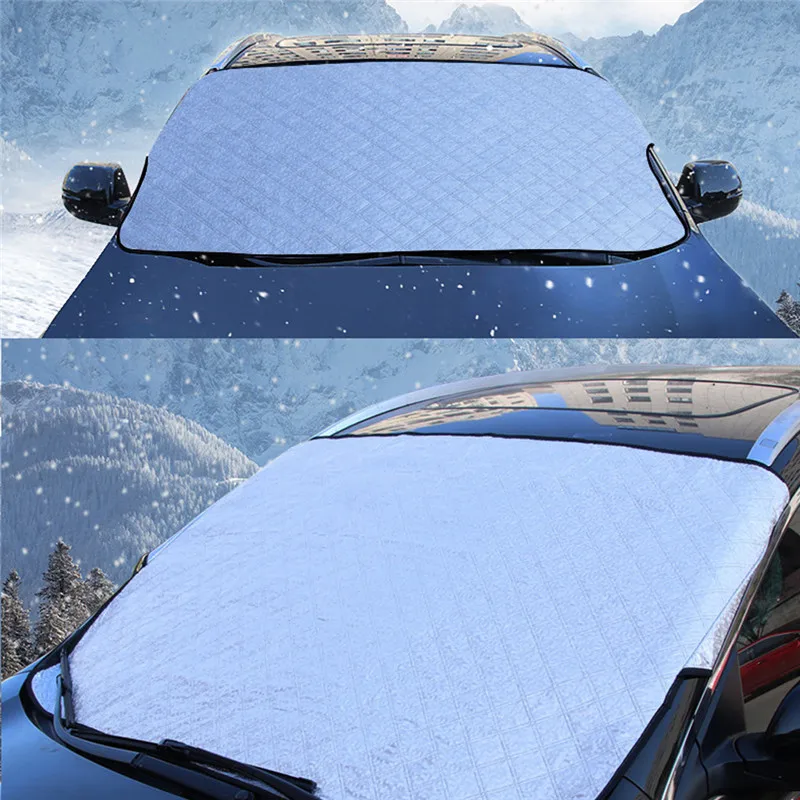 Car Windshield Cover Car Snow Proof Half Cover Sunscreen Frost Proof Snow Thickening Auto Front