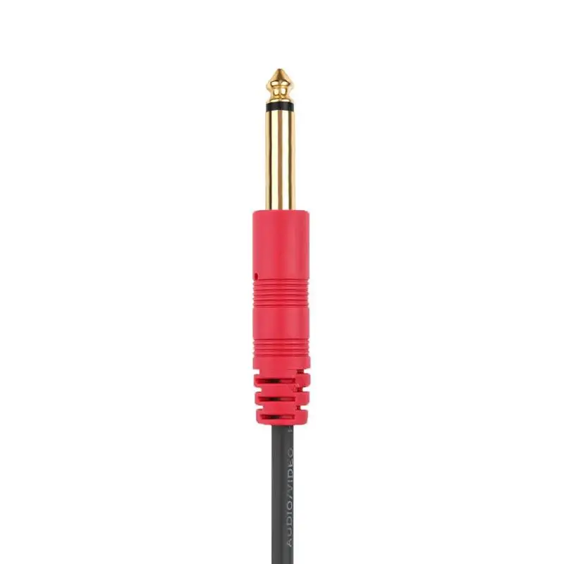 Аудиокабель с 2 RCA на два разъема 6 35 мм позолоченный 24K кабель Aux м 3 5 8 для гитарного