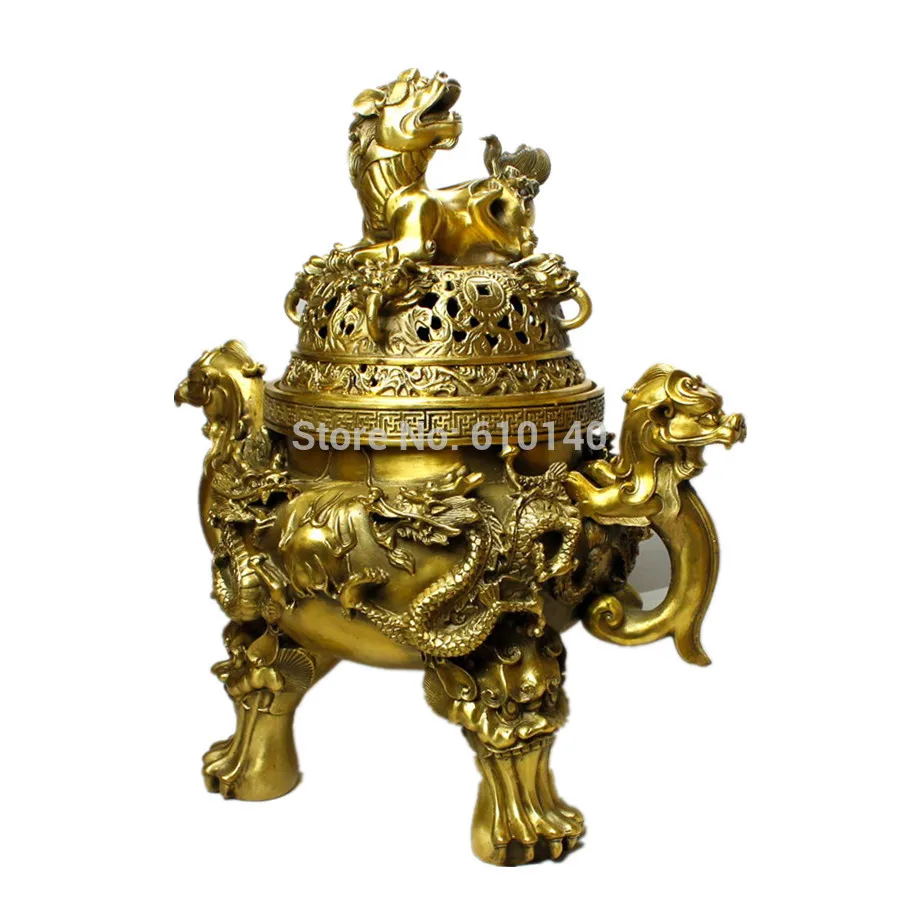 

Copper Incense in utensils Lotus Taoist sandalwood incense coil incense burner stove Tengu