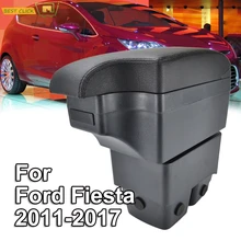 Автомобильный Стайлинг Черный центральная консоль коробка для Ford Fiesta 2009- подлокотник 2011 2013