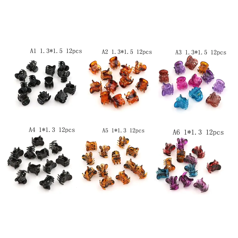 12pcs /set Fashion Women Crab Hair Claw Clip Girls Brown Black Plastic Mini Hairpin Claws Hair Clip Clamp For Women Gifts
12pcs /set Fashion Women Crab Hair Claw Clip Girls Brown Black Plastic Mini Hairpin Claws Hair Clip Clamp For Women Gifts