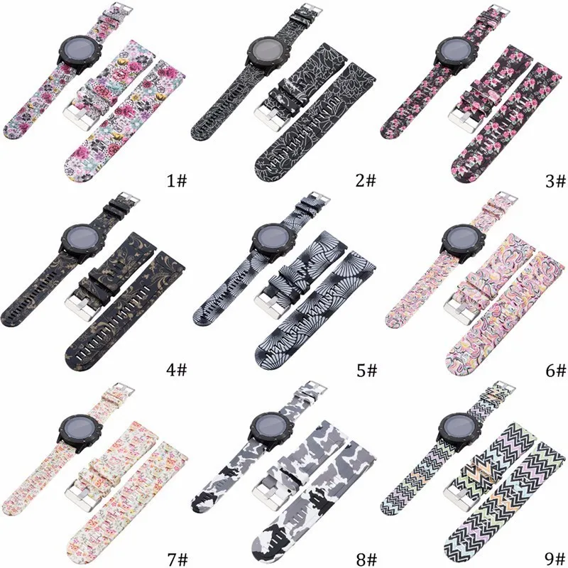 

Smart Bracelet 26mm Silicone Replace Band for Garmin Fenix 5X Color Printing Replace Strap Smart Band for Garmin Fenix 5X Watch