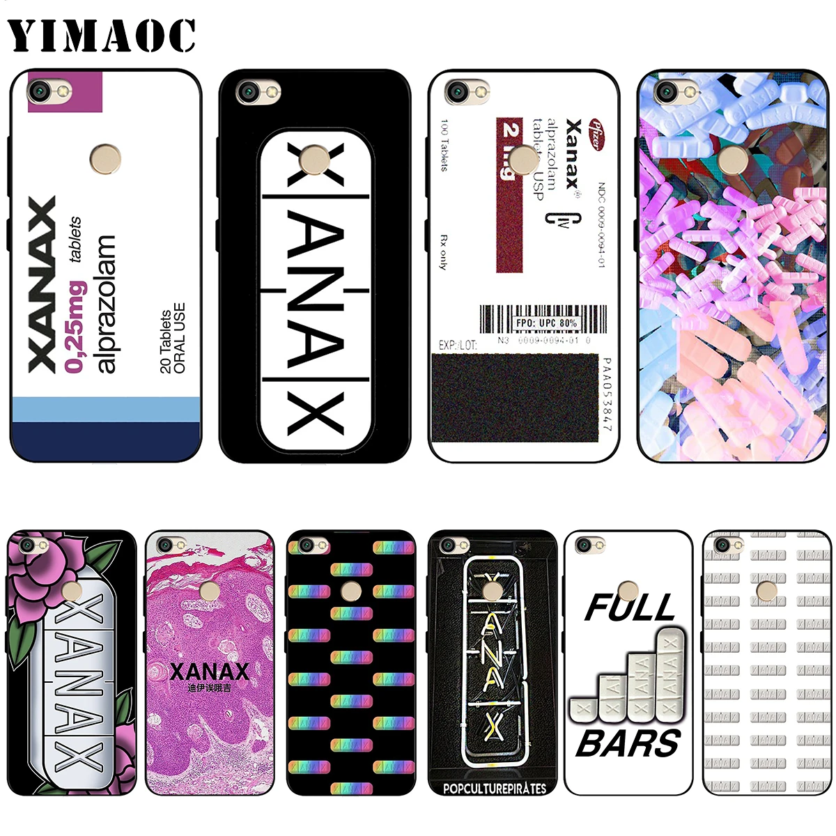 

YIMAOC XANAX Case for Xiaomi Redmi mi Note MAX 3 6a 7 6 8 9 go se mi6 mi8 a1 a2 Lite for pocophone f1