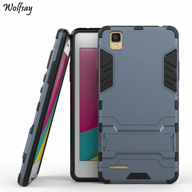 

For OPPO A35 Case Slim Robot Armor Kickstand Shockproof Rubber Hard Back Case For OPPO A35T Phone Cover For Oppo F1 5.0 inch