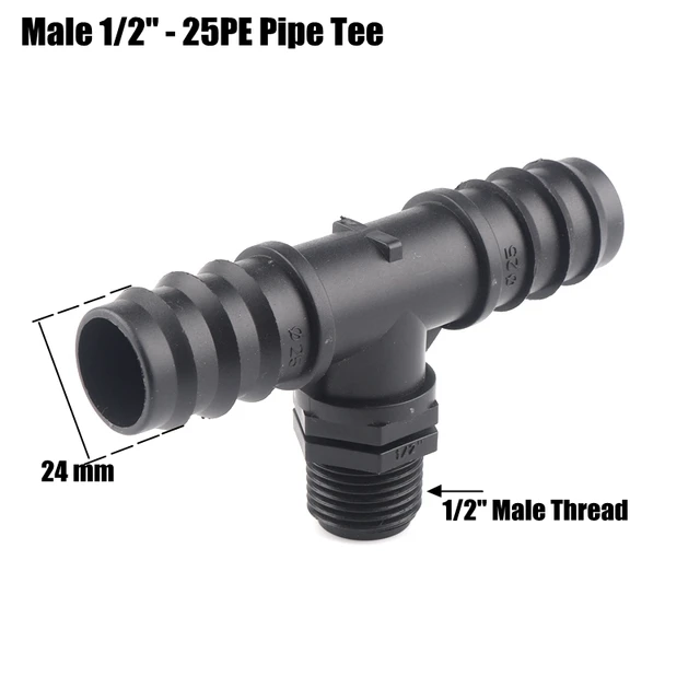 Male 1l2 In-25mm Tee