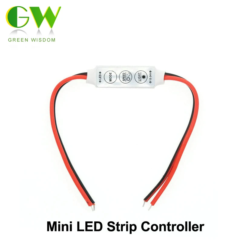 

DC12V LED Strip Controlers Mini 3 Keys Single Color LED Strip Controller Brightness Dimmer for led 3528 5050 strip light
