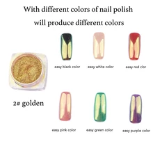 Chrome эффект ногтей зеркало порошок серебра золотой Пигмент Сверхтонкого Порошка Алюминиевый Порошок Пигмент Хром Ногтей Блестит Ногтей