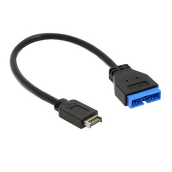 

USB 3.1 Type-C Mini 20 Pin Front Panel Cable Header To USB 3.0 Standard 20Pin Header Extension Cable 30Cm For Asus Motherboard