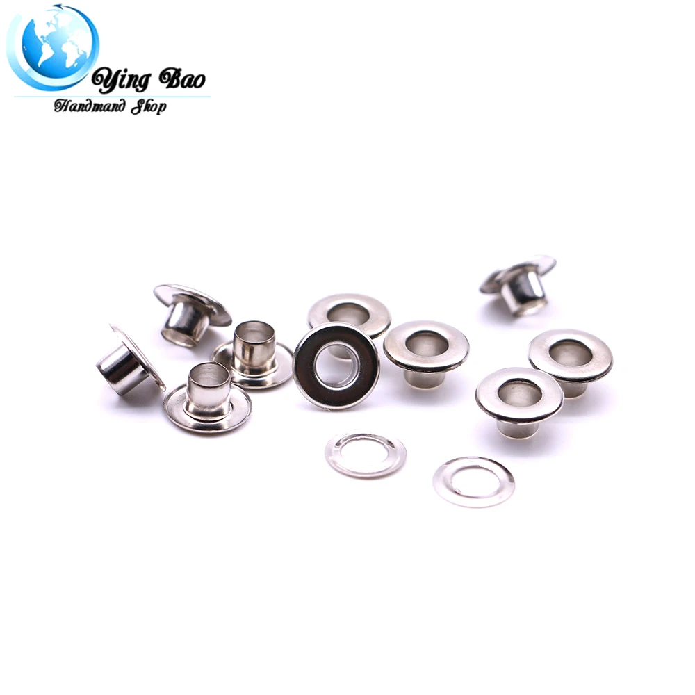 100sets/pack(Outer diameter)9mm (eyelets)4mm (high)4.5mm metal eyelets metal eyelets for leather Q-16