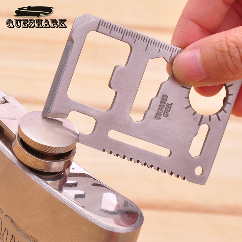 

11 in 1 Multi Tools Outdoor Hunting Survival Camping Pocket Military Credit Card Knife Tool Kits Lifesaving Card Saber Cards
