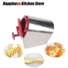 Multi-functional stainless steel twist Tornado potato machine, spiral potato slicers Carrot Cutter Kitchen Vegetable Tools home used potato tower machine spiral carrot cucumber cutter