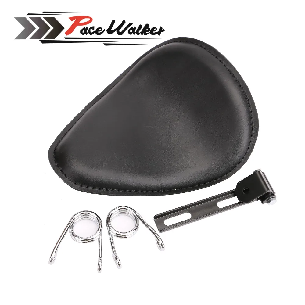 

Motorcycle 3" Solo Spring Driver Seat Pad Saddle+Mount Bracket For Sportster 883 Bobber Chopper
