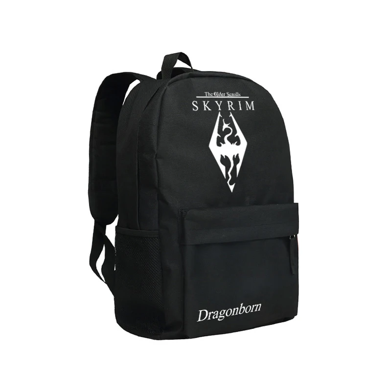 Zshop The Elder Scrolls V Skyrim рюкзак nagaikeIBM мужской сумка TES Bookbag для мальчиков школьная |