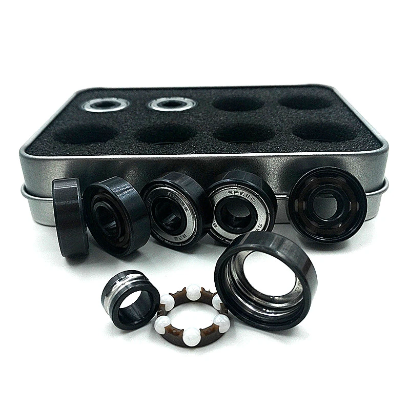 Skateboarding FAST Ceramic Swiss BSB 608 Hybrid White ZrO2 Inline Skate Roller Blade Bearings