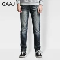 PROFESSIONAL JEANS STORE Men Jeans Homme Solid Top Quality 100% Cotton  Straight Blue Grey Jeans  For Man For Male
