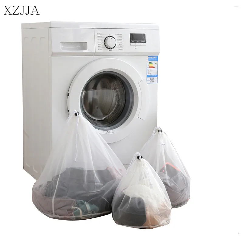 XZJJA 1 قطعة الأبيض الرباط الغسيل أكياس النساء الملابس الداخلية الصدرية النايلون شبكة حقيبة غسل الحقيبة الملابس حامي حالة سلال الغسيل XZJJA 1 قطعة الأبيض الرباط الغسيل أكياس النساء الملابس الداخلية الصدرية النايلون شبكة حقيبة غسل الحقيبة الملابس حامي حالة سلال الغسيل