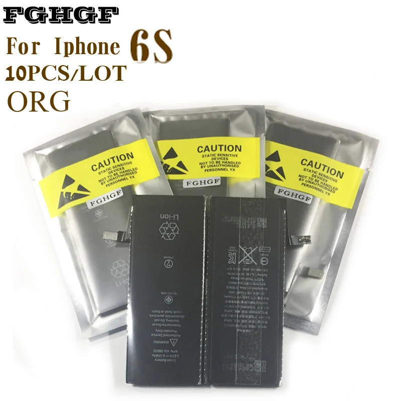 FGHGF IC совместимый аккумулятор 10 шт. для iPhone 6S 1715 мАч Rohs OEM батареи Замена Ремонт Часть гарантия 12 месяцев