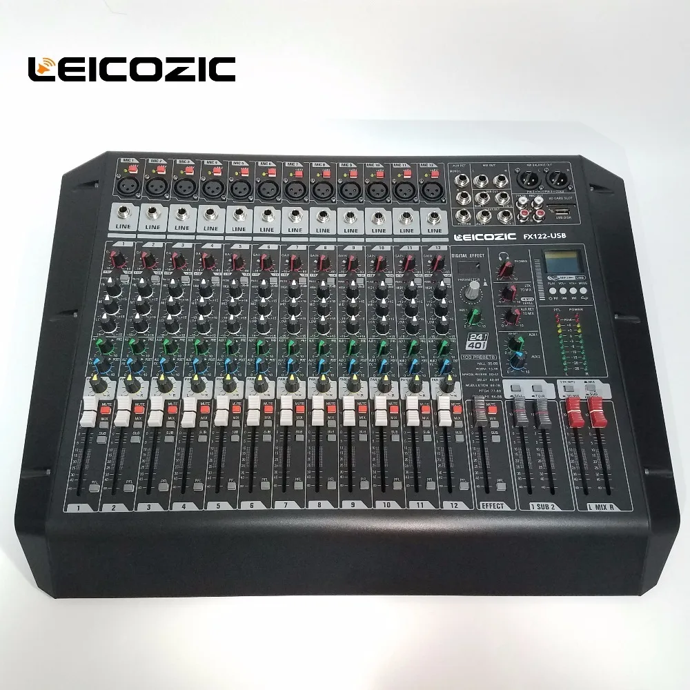Leicozic Audio Mixer FX122-USB Rack Mount digital
