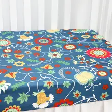 Хлопок для малышей, с цветочным узором, простыня для кроватки, постельные принадлежности для девочек, матрасы, крышка подходит для стандартной кроватки 28*52*9 дюймов(цветок