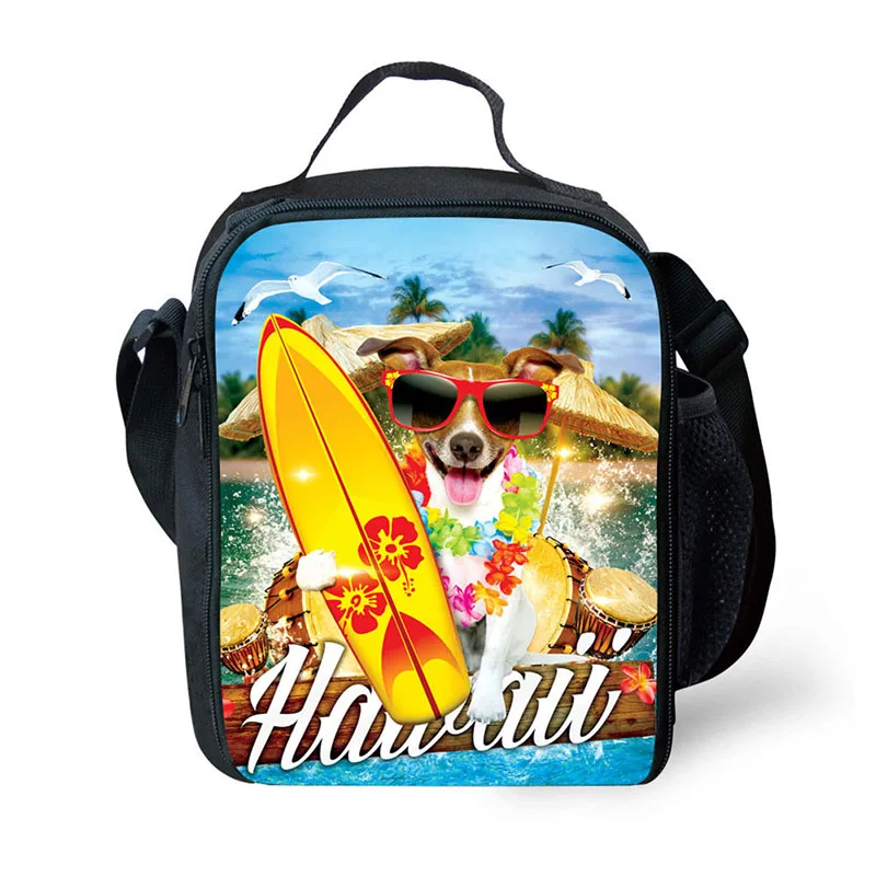 

3D effect cool dog print lunch bag lunchbox for school meal package picnic food bag