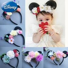 Новинка года. Модный головной убор с изображением Микки и Минни Маус. Женские свадебные аксессуары с цветком. Вечерние аксессуары для девочек на день рождения
