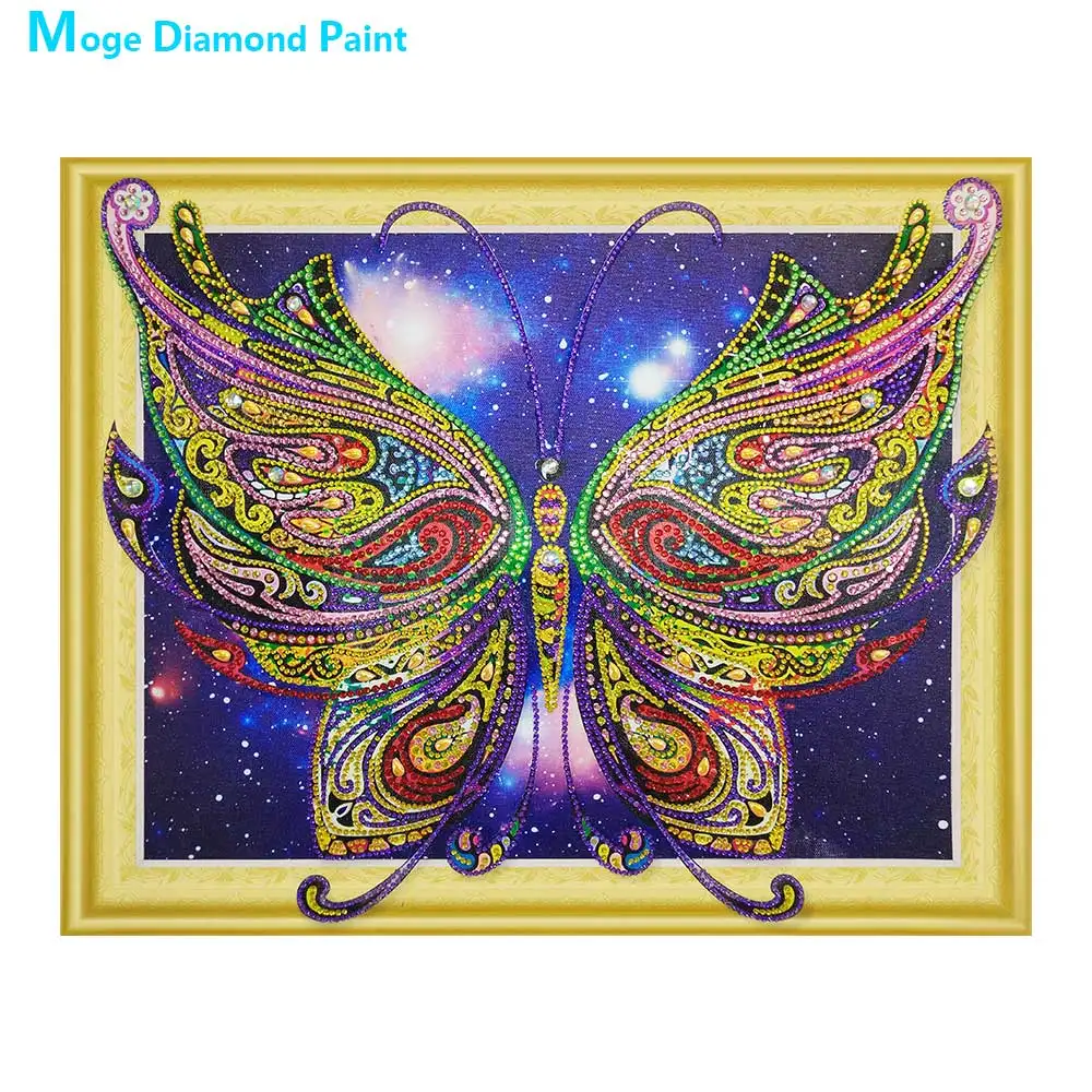 

Butterfly Diamond Painting Partial Round insect New DIY Sticking Drill Cross Embroidery 5D Stereoscopic vision Home Decoration
