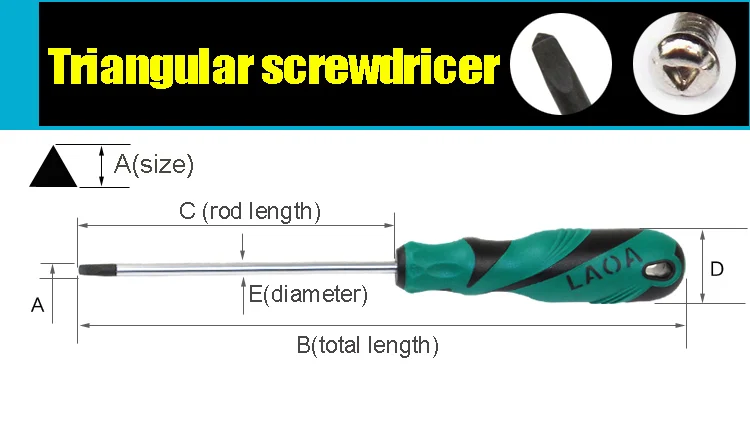 LAOA S2 двухцветная ручка Шестигранная шестиугольная отвертка болт драйвер специальные отвертки