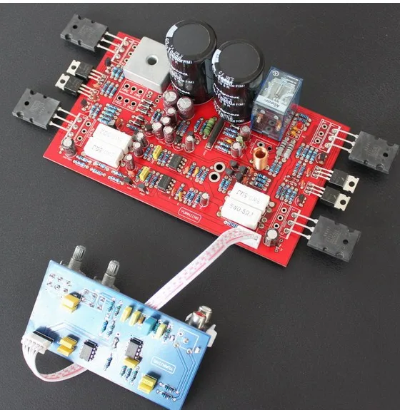 Subwoofer amplifier board C5200 A1943 with bass plate 300W 4 Ohm