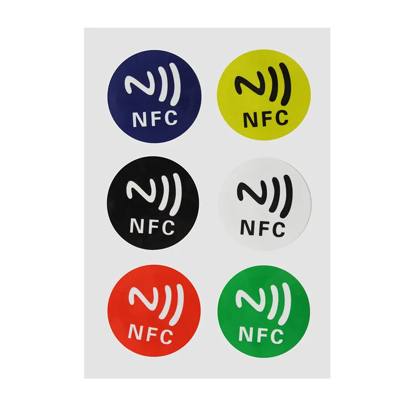 

6pcs/lot NFC Tags NTAG213 Chip 888 Bytse Android Writeable Programmable Smart Tags Smart NFC Tags Stickers