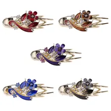 Заколки для волос Расческа цветок шпилька для волос в виде листа Свадебная со стразами заколка подарок