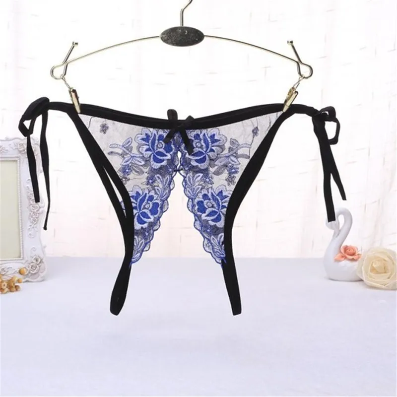 Lace Sexy Lingerie hot Women Sexy Crotchless Transparent Panties Low Waist Thongs And G Strings Open Crotch Ladies Sex Underwear (2)