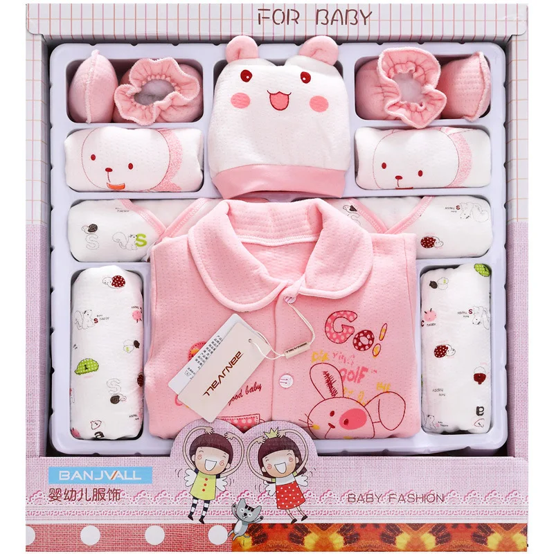 

21PCS Autumn Winter Thick cotton baby boy clothes newborn baby gift baby girl clothing sets hat bib ensemble bebe fille