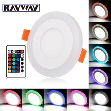 Remote Control 3 Models White & RGB Led Panel Light 6w/9w/16w/24W Ultra Thin Recessed LED Ceiling downlight Acrylic Panel Lamp