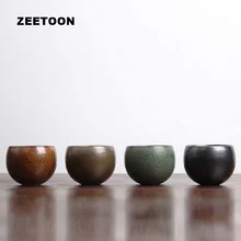 120 мл японский стиль Ретро грубая керамика образец чашки чая Чайная чаша керамика один мастер чашка чайный набор кунг-фу индивидуальная чайная чашка