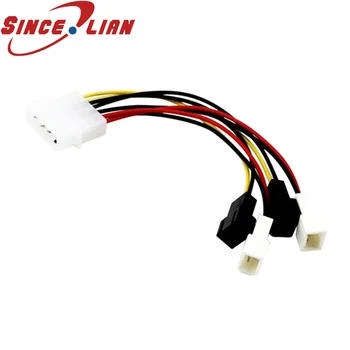 

10pcs D Port To 3pin Adapter Wire Large 4P Fan 3 Pin 12V 5V Radiator Extension Cable Fan Connect cable