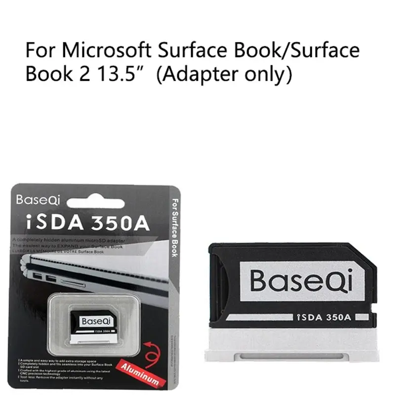 BaseQi алюминиевый MiniDrive адаптер карты micro sd для microsoft Surface Book/Surface Book 2 13," micro sd reader