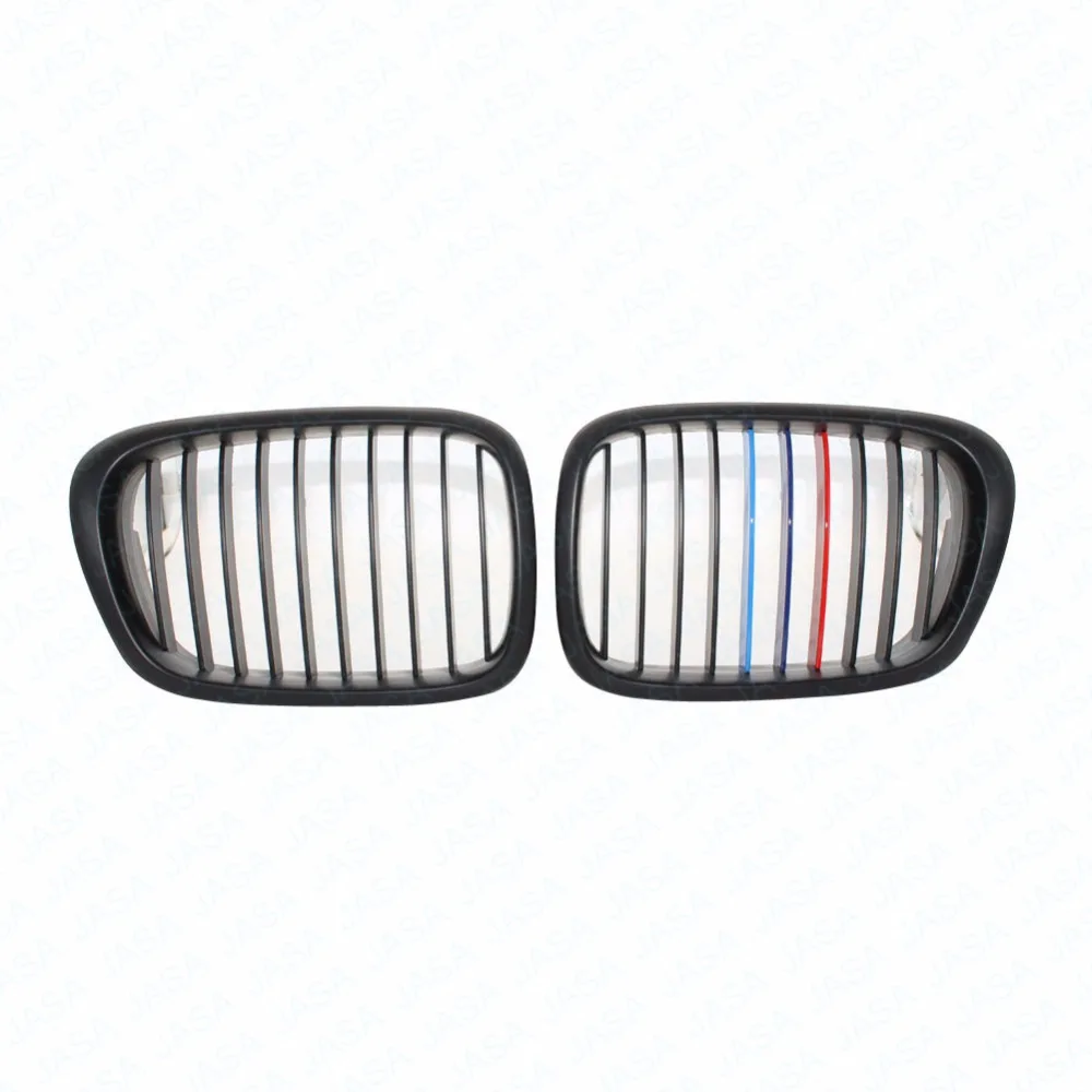 

2x Car Style Matt Black Auto Front Kidney Grille Grill Racing Grilles for BMW 5 Series E39 Touring 1997-2004 Car Accessoires