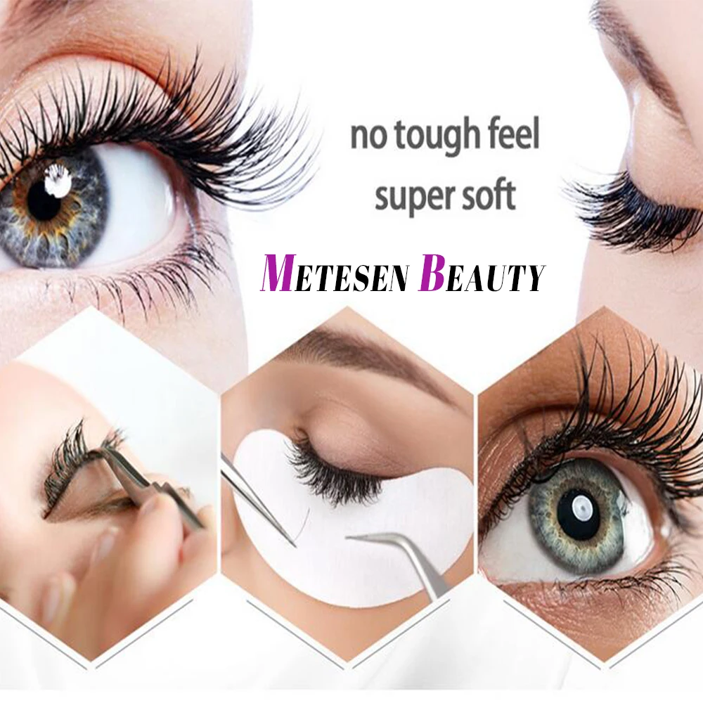 METESEN BEAUTY 10 лотков плоские овальные ресницы для наращивания прививки товаров
