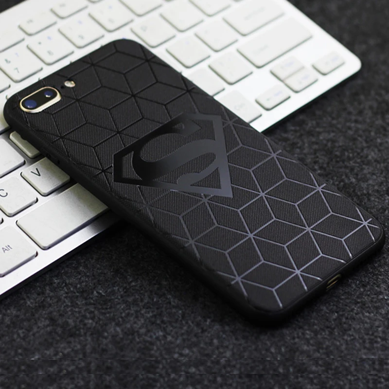 

Marvel Superman Case For IPhone 6 6S 8 7 Plus X XS ultra-thin Silicone Soft Black Cover spiderman Iron man For IPhone XSMAX case
