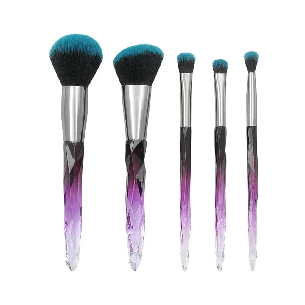 

5 Pcs Crystal And Diamond Transparent Handle Cosmetic Brush Set brushes for makeup professional makeup full cosmetics Beauty
