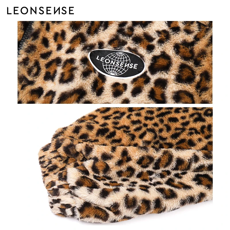 LEONSENSE New Luxury Faux Fur Coat Leopard Print Winter men Jacket Turn Down Collar Loose Men's Leisure zipper warmed Outerwear LEONSENSE New Luxury Faux Fur Coat Leopard Print Winter men Jacket Turn Down Collar Loose Men's Leisure zipper warmed Outerwear