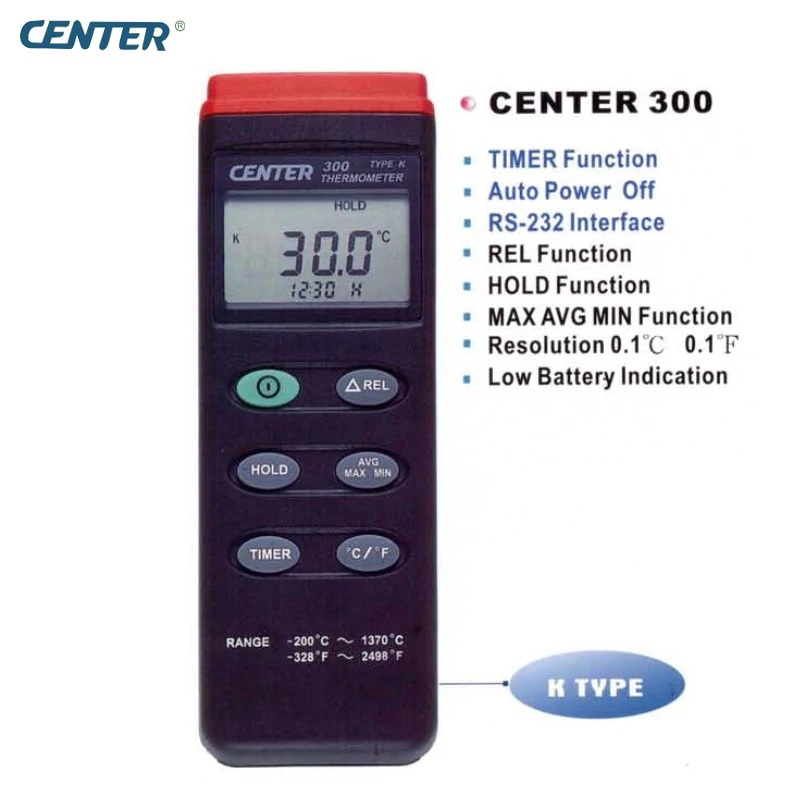 Термометр термопары с интерфейсом PC CENTER 300 K|thermometer water|thermometer 1thermometer waterproof |