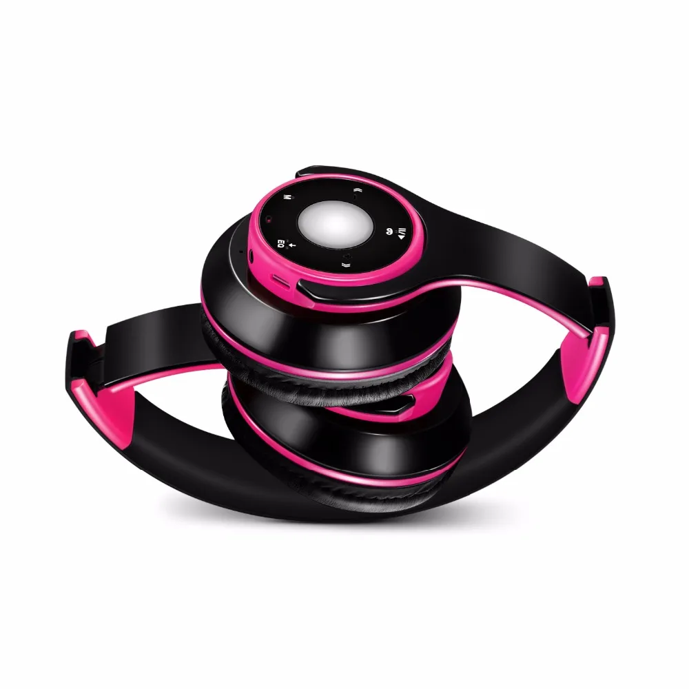 Foldable Colorful Wireless Bluetooth Stereo Over Ear Headphones With Build in Mic and TF card play for Kids Children Women Men