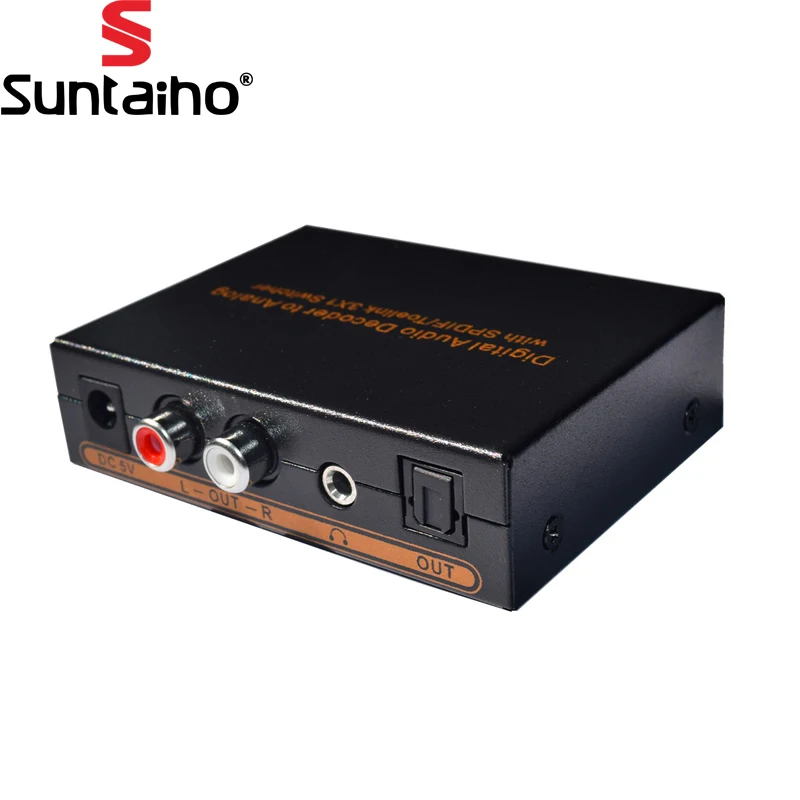 Digital to Analog Audio Decoder with SPDIF/Toslink 3X1 Switch Support 5