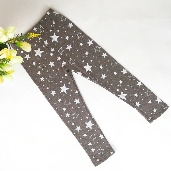 От 2 до 7 лет, осенне-зимние детские обтягивающие леггинсы для маленьких девочек, Стрейчевые штаны с рисунком звезды для малышей