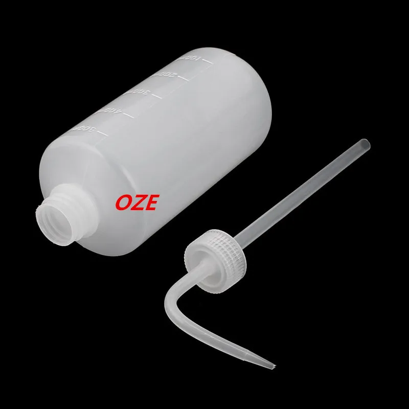 1PCS 500ml Clear Plastic Bent Tip Oil Liquid Squeeze Bottle Dispenser